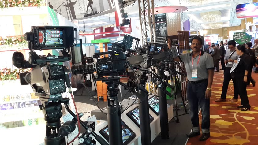 Professional camera on event shoot